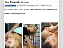 Tablet Screenshot of edentherapeuticmassage.com